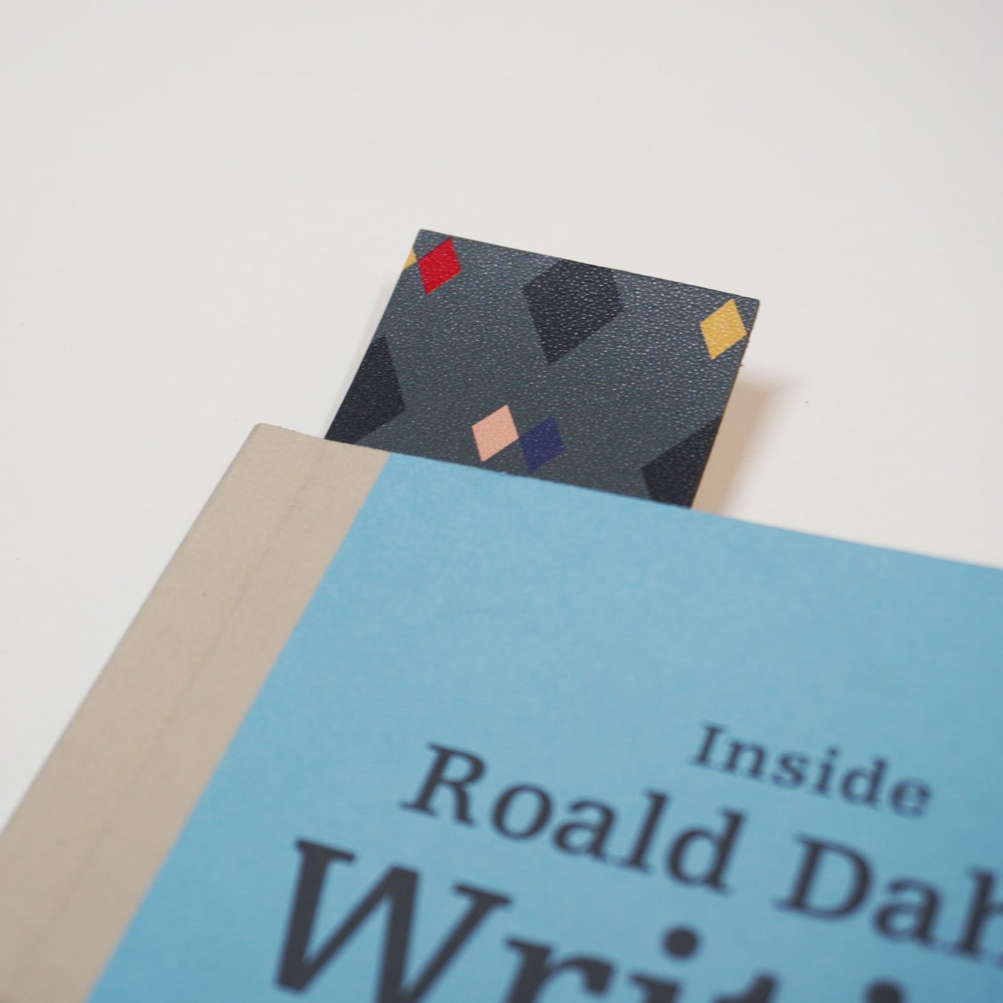 Roald Dahl's writing hut floor printed leather bookmark