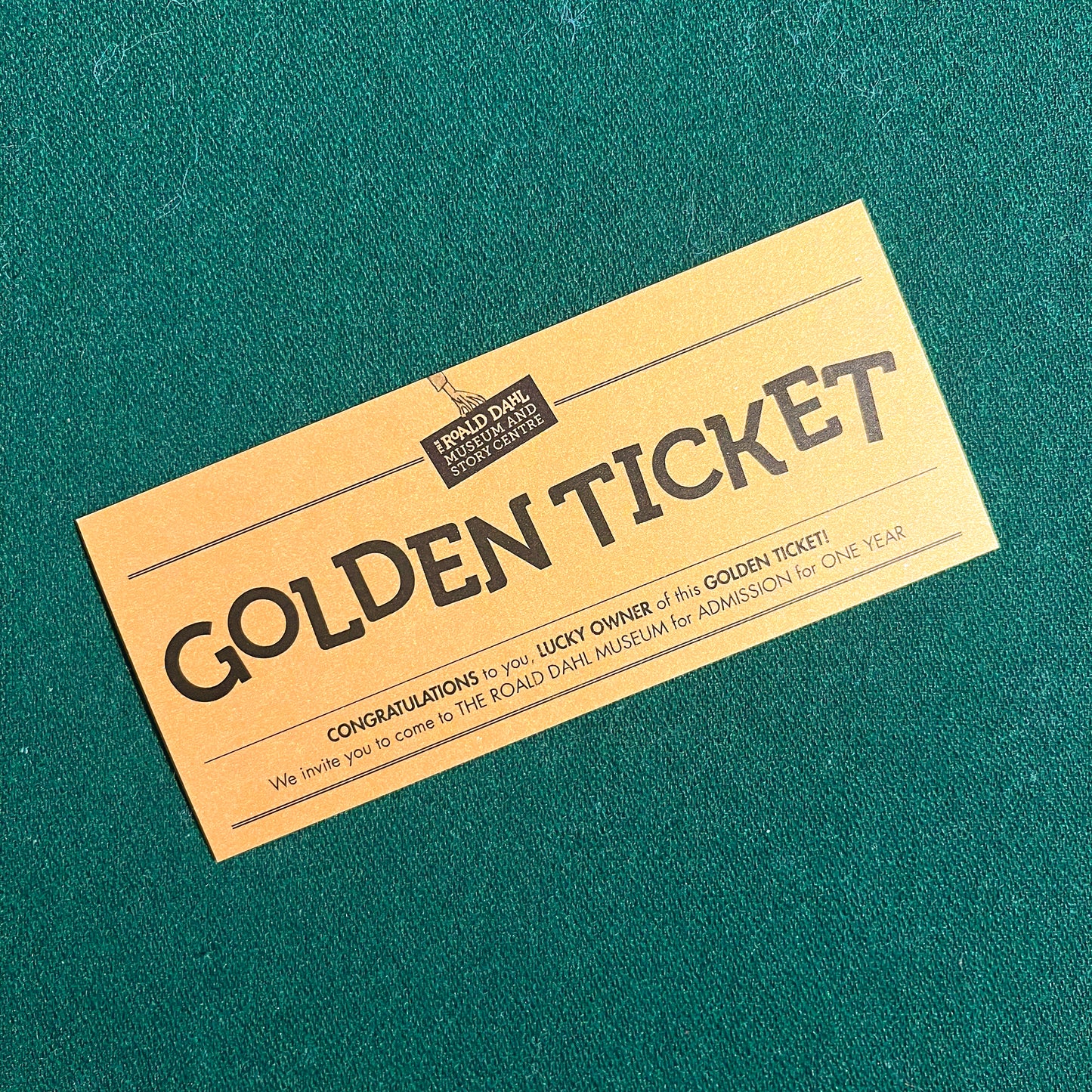 Roald Dahl Museum Golden Ticket