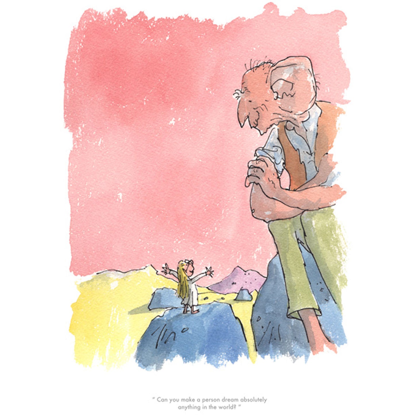 The BFG limited edition print by Roald Dahl and Quentin Blake