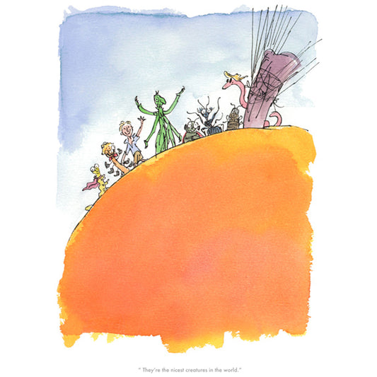 James and the Giant Peach limited edition print from Roald Dahl and Quentin Blake