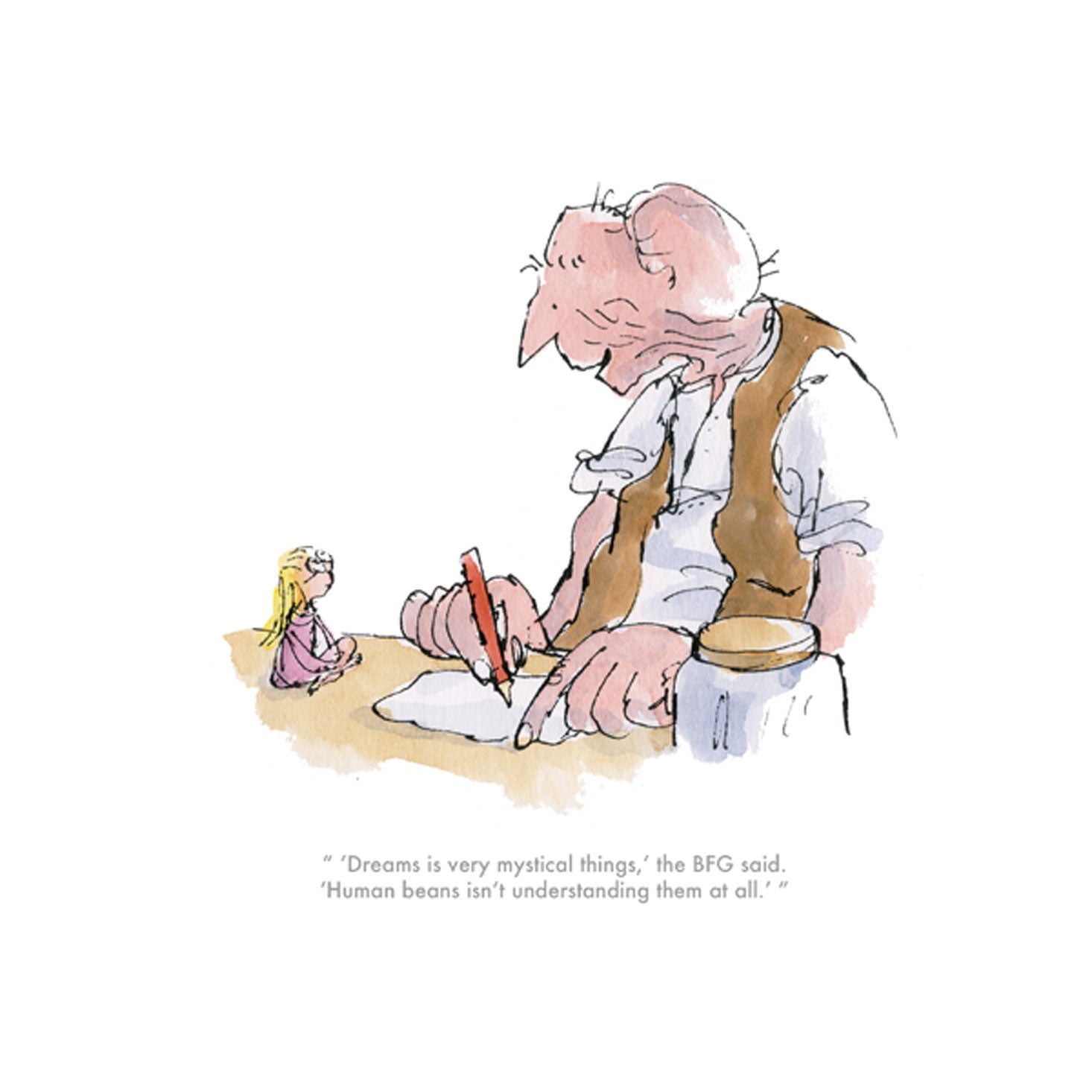 The BFG limited edition print by Roald Dahl and Quentin Blake