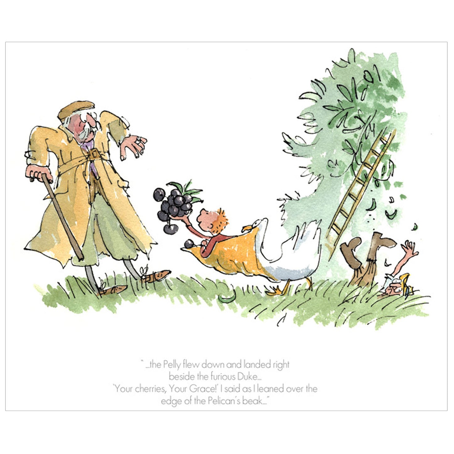 The Giraffe and the Pelly and Me limited edition print from Roald Dahl and Quentin Blake