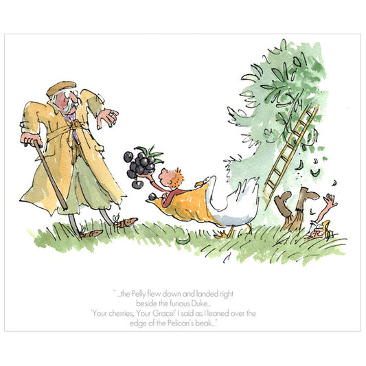 The Giraffe and the Pelly and Me limited edition print from Roald Dahl and Quentin Blake