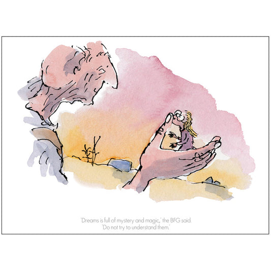 The BFG limited edition print, illustrated by Quentin Blake and written by Roald Dahl